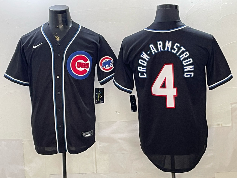 Men 2026 Chicago Cubs #4 Crow armstrong black Game Nike MLB Jersey 0518002
